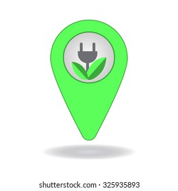 green energy label for maps and gps