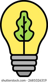 Concepto de bombilla de energía verde