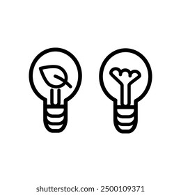 Green energy lightbulb concept vector illustration isolated on white background
