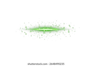 Linha de energia verde com brilho horizontal e feixe de brilho em fundo transparente. Excelente para sobreposições tecnológicas, elementos de movimento HUD, design de luz futurista, projetos de vídeo de ficção científica ou acen visual de alta tecnologia