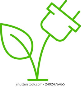 green energy line icon symbol illustration