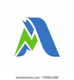 A green energy logo