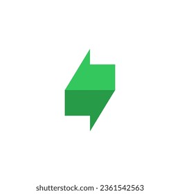 green energy logo concept. back and forth logo icon