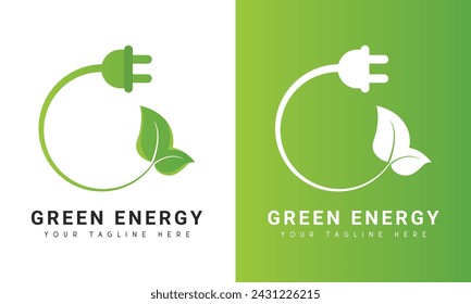 Green Energy Logo Design Eco Friendly Logotype