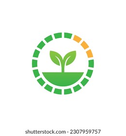 green energy logo eco technology electric nature power vector symbol
