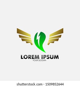 green energy logo icon for energy company