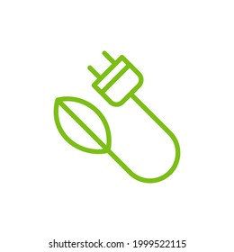 icono del vector de la plantilla de logotipo de energía verde
