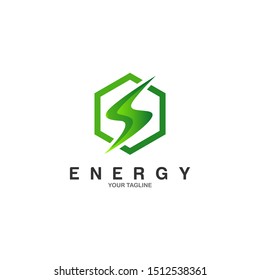 Green Energy Logo Vector Template