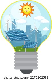 Grüne Energie aus natürlichen Ressourcen Vektorgrafik