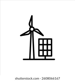 Green Energy outline icon. Green Energy black line illustration.