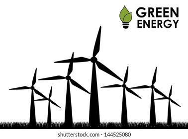 green energy over white background vector illustration