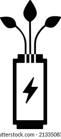 Green Energy Plant Power Vector Icon