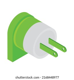 green energy plug alternative icon