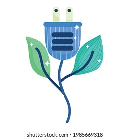 hoja de alimentación de enchufe de energía verde