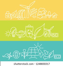 Green energy poster - vector flyer design.