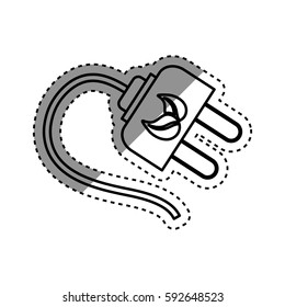 Green energy power icon vector illustration graphic design