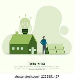 green energy and power saving concept.
Strategies for sustainable green energy growth, resources and CO2 emission reduction. Character of the use of electrical energy. electricity usage.