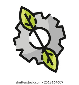 ícone ecologia de processo de energia verde