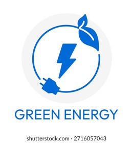 Green Energy Renewable Power Vector Icon