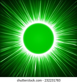 green energy ring abstract.conceptual vector design with free area in center for any object.