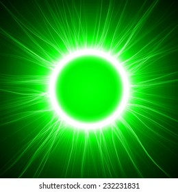 green energy ring abstract.conceptual vector design with free area in center for any object.