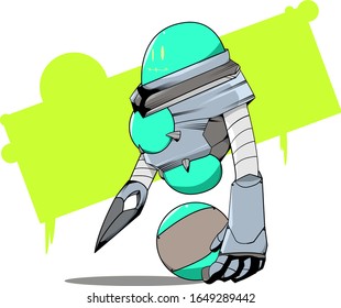 Robot de energía verde en acción