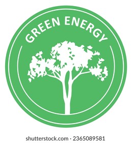 Green energy. Green sign, emblem, market, banner, sticker
