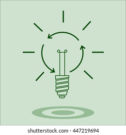 Green energy simple vector icons. Recovery eco concept