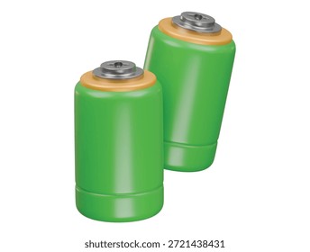 ícone de fonte de energia verde renderização de ilustração 3d