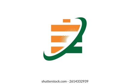 a green energy themed graphic image, on a white background. vector graphic base.
