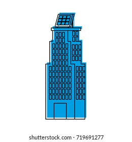 green energy urban ecology nature house or business building with solar panel