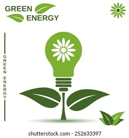 Green energy vector concept. Eco technology abstract illustration.