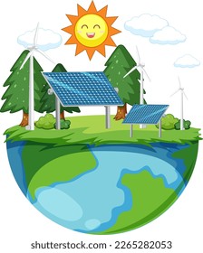 Green energy vector concept illustration