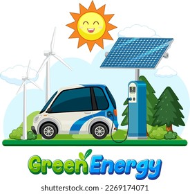 Green energy vector concept illustration