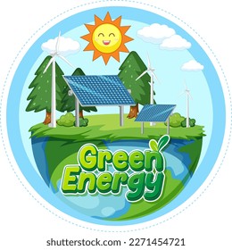 Green energy vector concept illustration