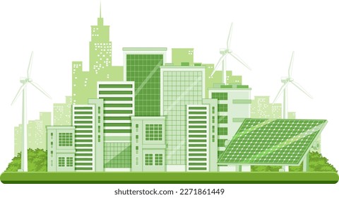 Green energy vector concept illustration