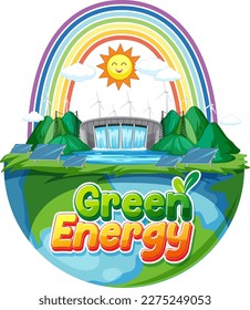 Green energy vector concept illustration