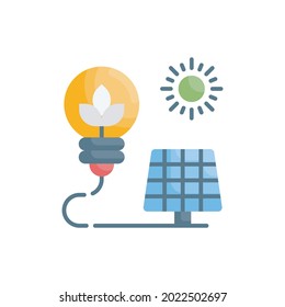 Green energy vector flat icon style illustration. EPS 10 file