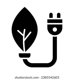 Green Energy Vector Glyph Icon For Personal And Commercial Use.

