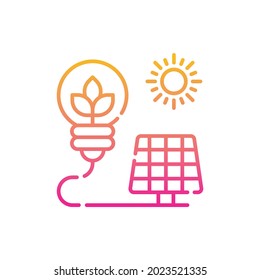 Green energy vector gradient icon style illustration. EPS 10 file