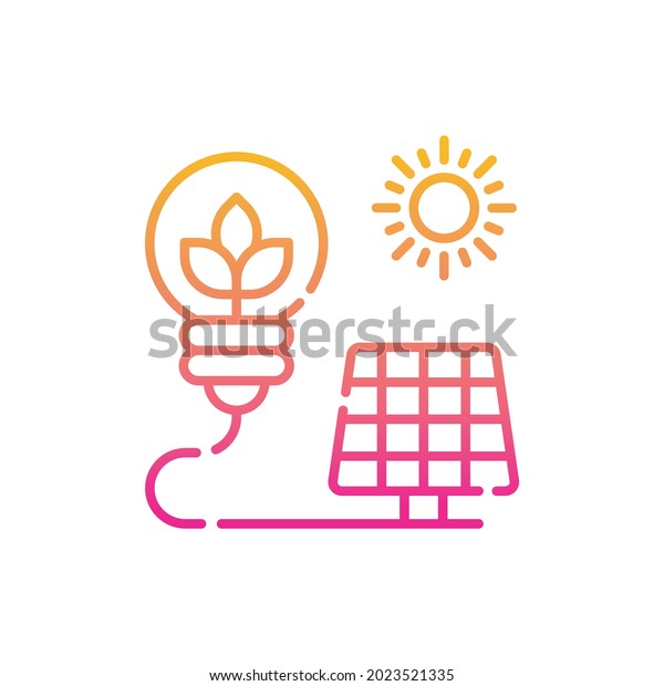 Green energy vector gradient icon style\
illustration. EPS 10\
file