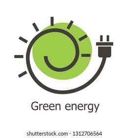 Green energy vector icon
