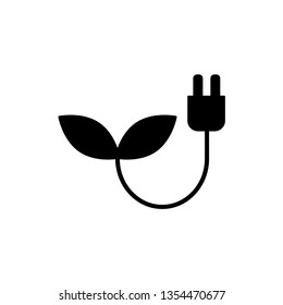 Green energy vector. icon