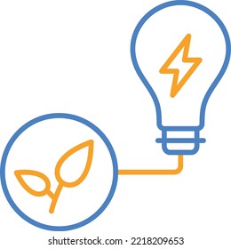 Icono del vector de energía verde. Se puede usar para imprimir, móviles y aplicaciones web.