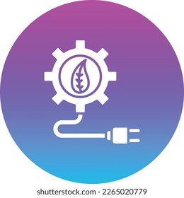 Icono del vector de energía verde. Se puede usar para imprimir, móviles y aplicaciones web.
