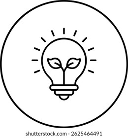 Ícone do vetor de Energia Verde. Pode ser usado para impressão, aplicativos móveis e da Web.