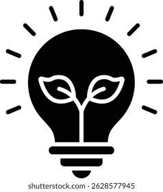 Ícone do vetor de Energia Verde. Pode ser usado para impressão, aplicativos móveis e da Web.