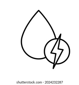 Green energy vector icon. electricity illustration symbol. power sign or logo.