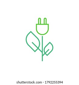 green energy vector icon logo design