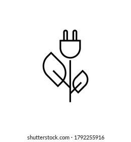 green energy vector icon logo design